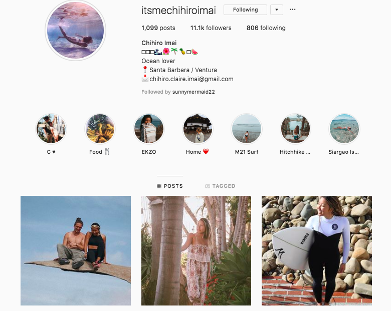 チヒロさんのInstagram