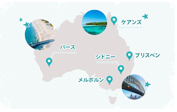 オーストラリアの地図イメージ